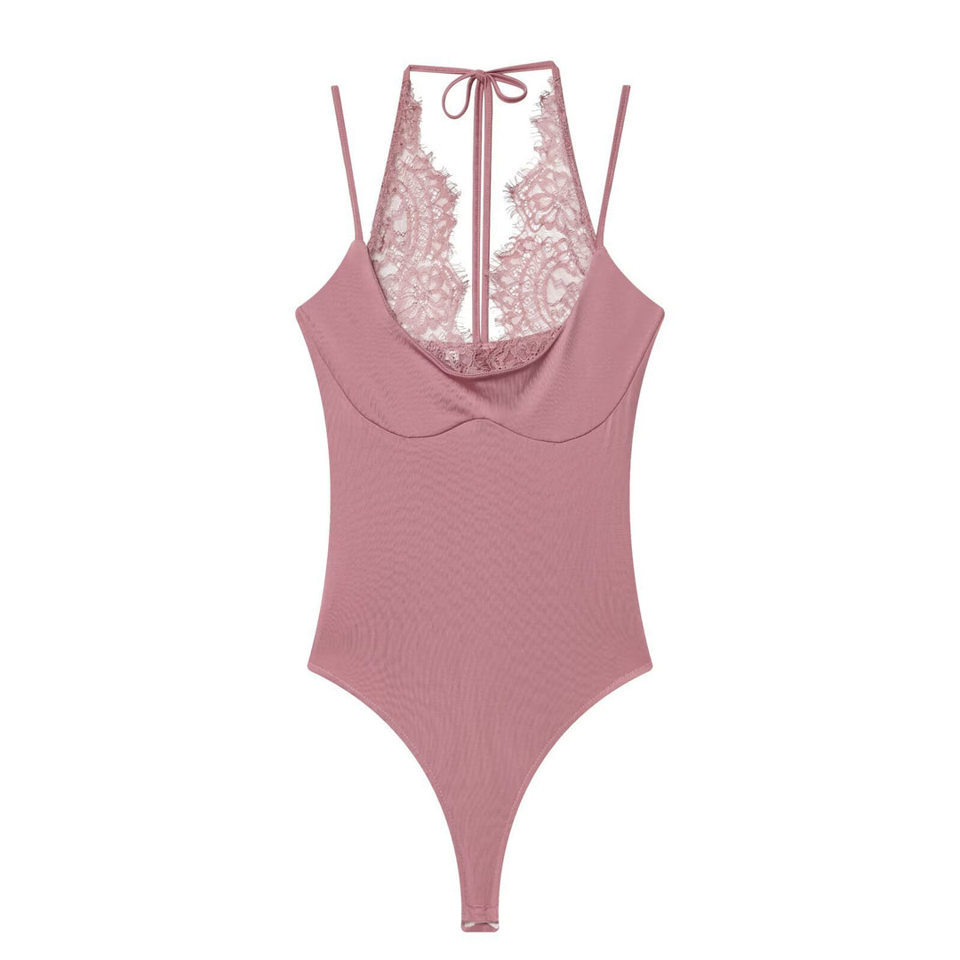 Damen Body mit zartem Spitzeneinsatz und verstellbaren Trägern EB