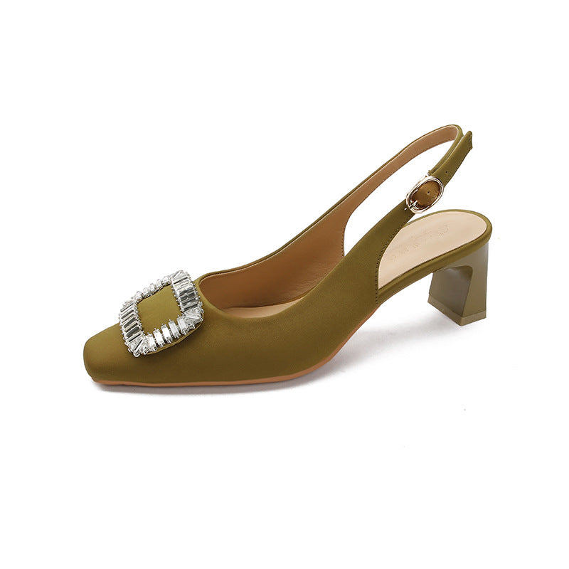 Damen Slingback-Pumps mit glitzerndem Schmuckdetail EB