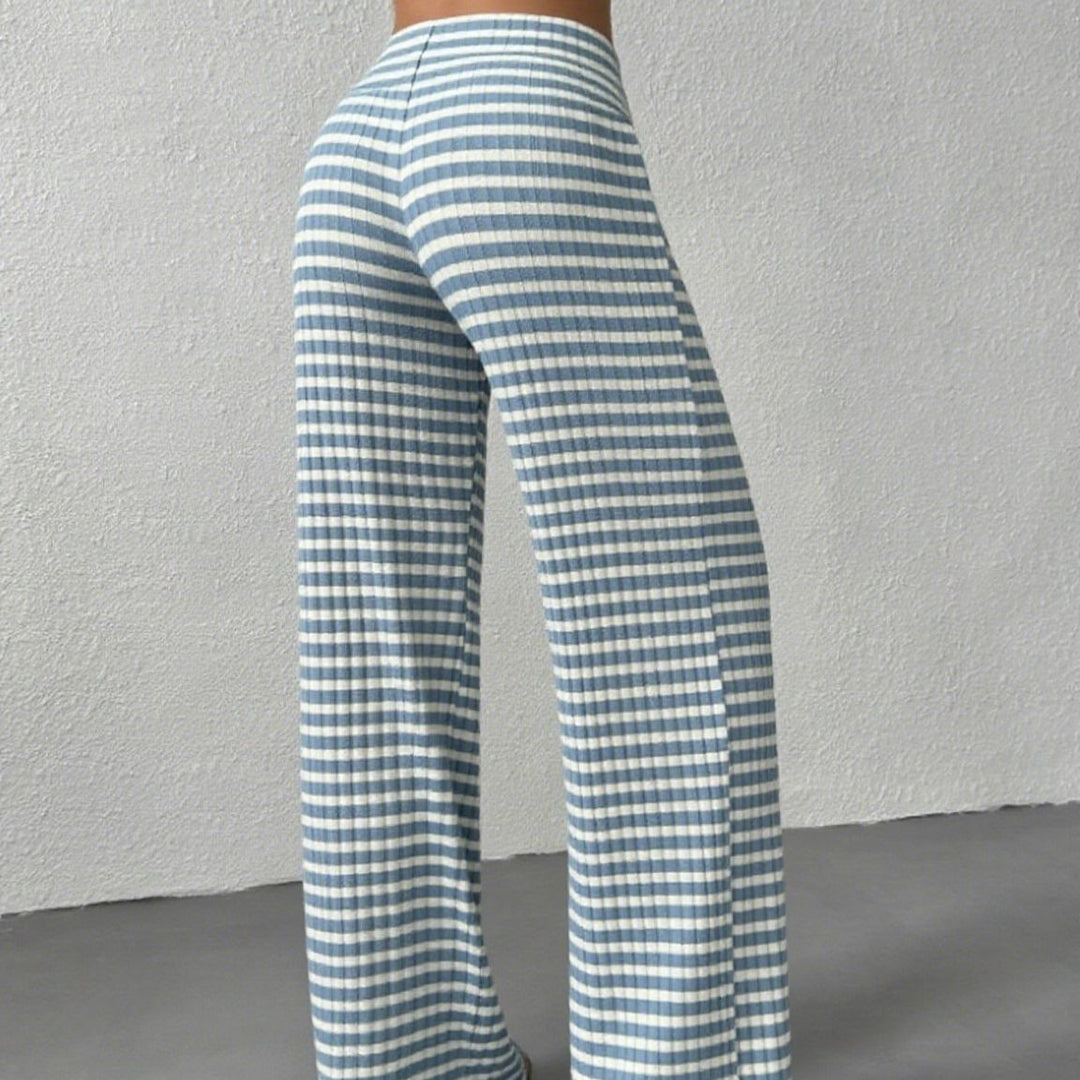 Damen weite Streifenhose EB