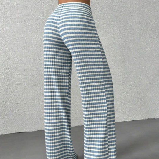 Damen weite Streifenhose EB