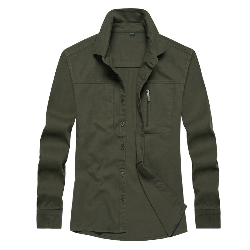 Herren Langarmshirt mit praktischen Taschen und modernem Schnitt EB