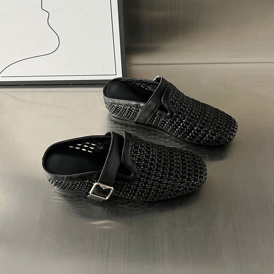 Damen Komfortable Clogs mit modischem Flechtdesign und hochwertigem Fußbett EB