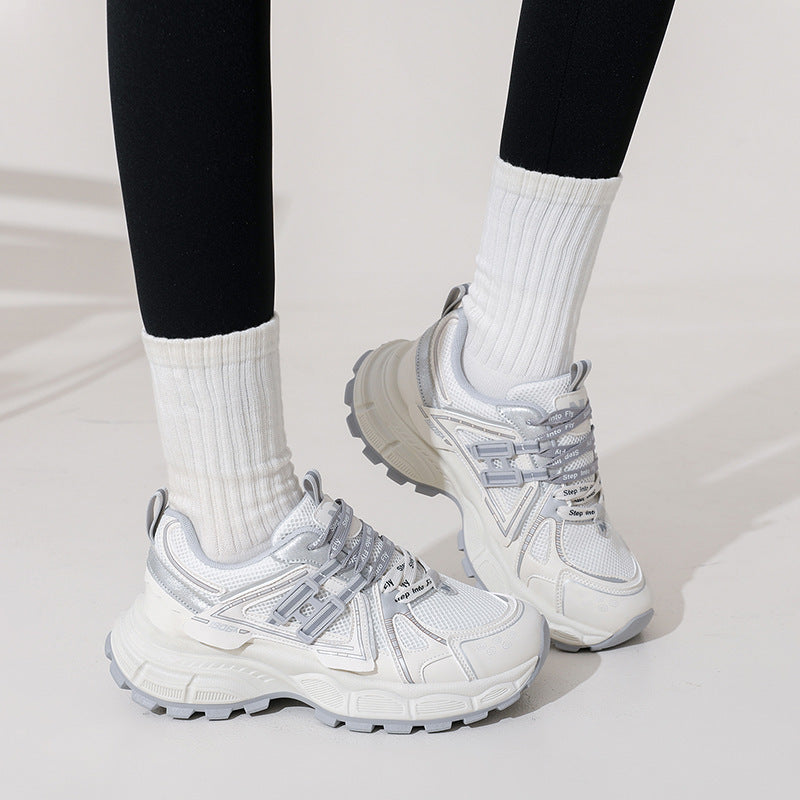 Damen Sportliche Lauf Sneakers mit atmungsaktivem Obermaterial und dämpfender Sohle EB