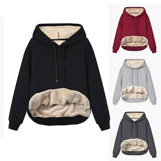 Damen Kuscheliger Kapuzenpullover mit Fleece-Futter EB