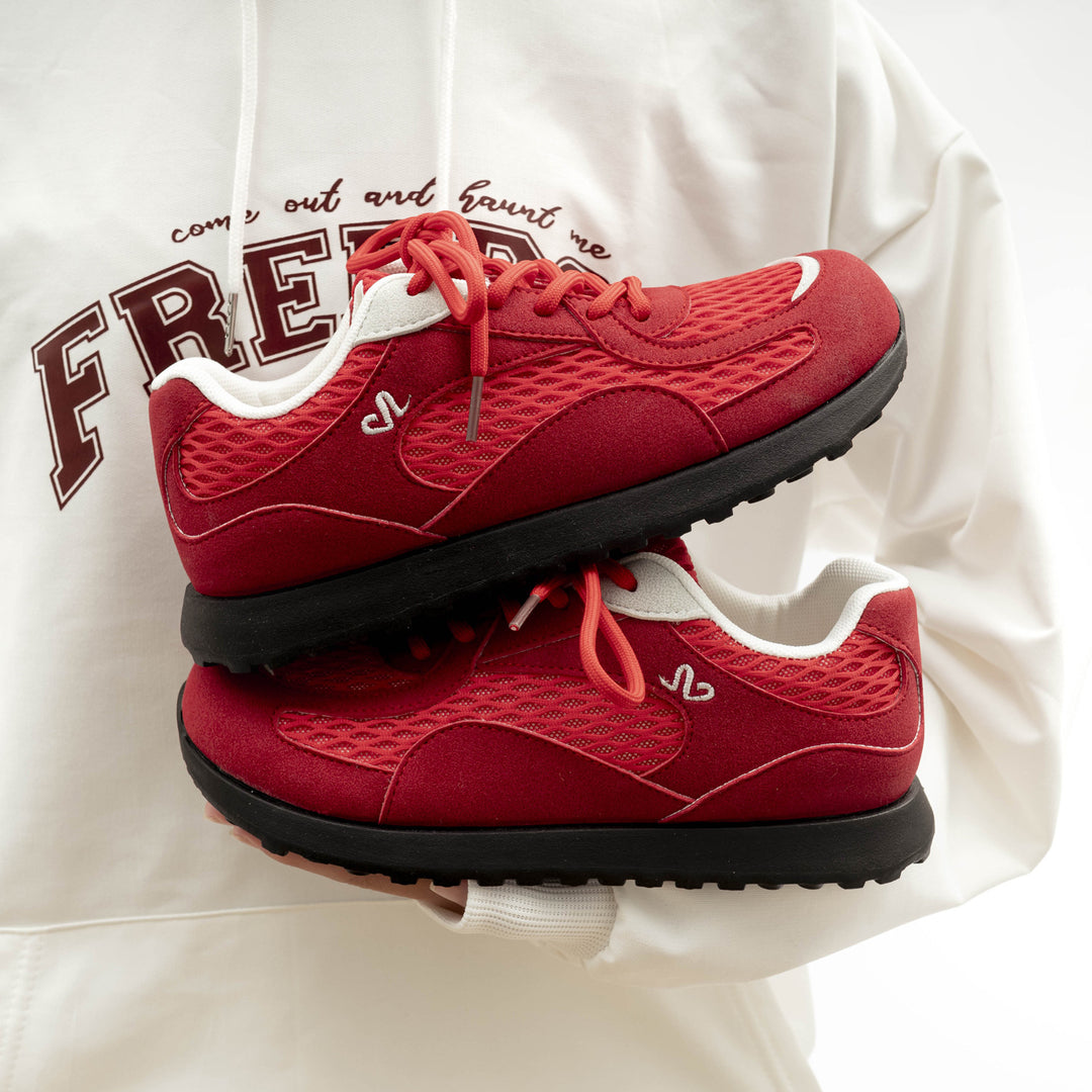 Damen Komfortable Freizeit-Sneaker mit atmungsaktiver Mesh-Oberfläche und rutschfester Sohle EB