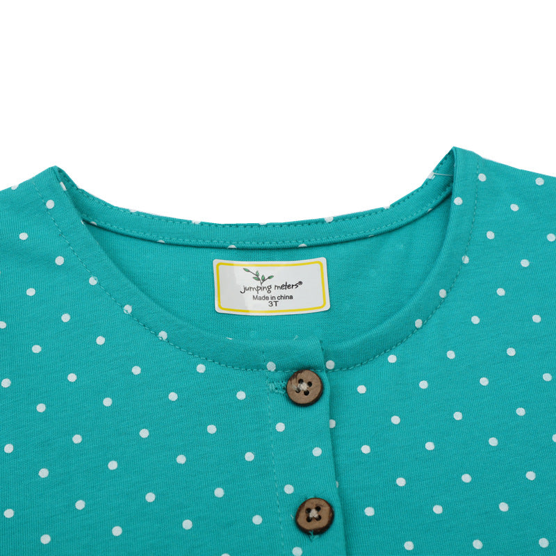 Mädchen Freizeitkleid mit knopfverzierter Brust EB