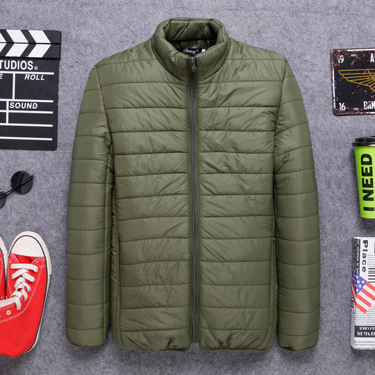 Herren nan ultraleichte Steppjacke mit Stehkragen und durchgehendem Reißverschluss EB