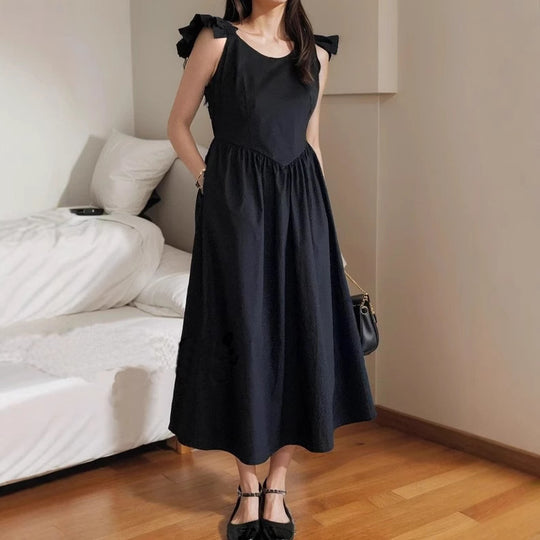 Damen Maxikleid mit Rüschendetails und empfohlener Passform EB