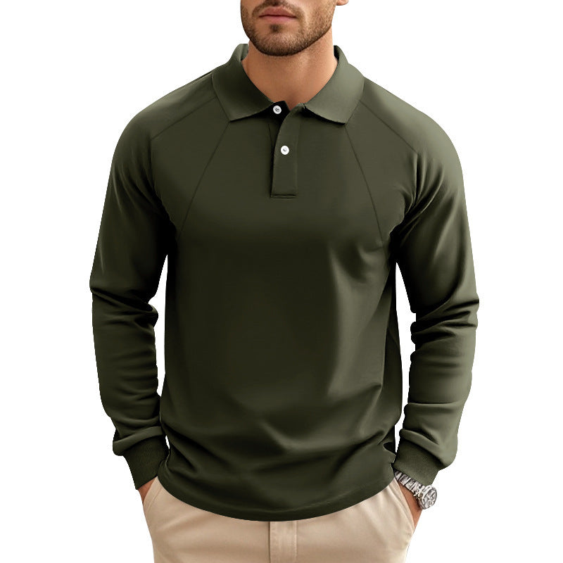 Herren Langarm-Polohemd mit charakteristischem Raglan-Schnitt EB