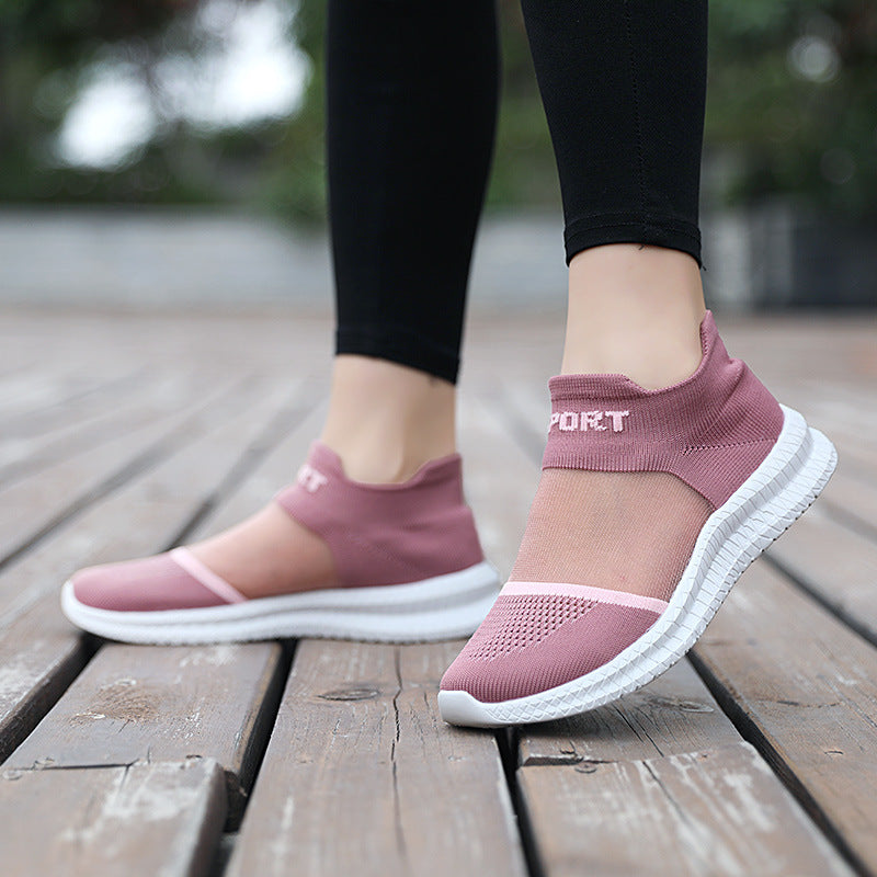 Damen Stricksneaker mit rutschfester Sohle und atmungsaktivem Obermaterial EB