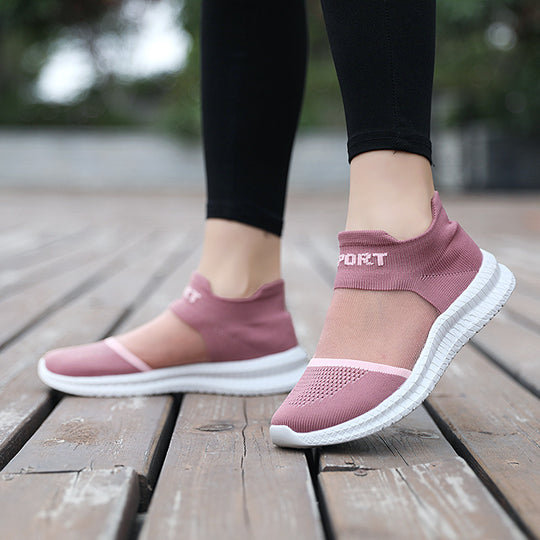 Damen Stricksneaker mit rutschfester Sohle und atmungsaktivem Obermaterial EB