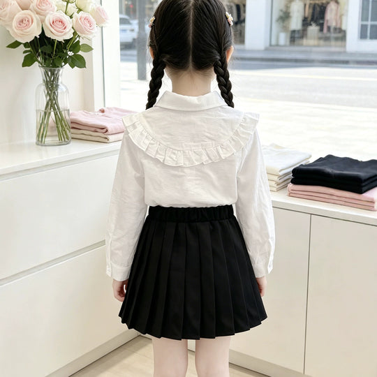 Mädchen Bluse mit Rüschendetails EB