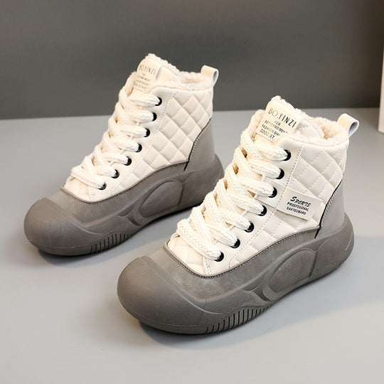 Damen modische Winterboots mit kuscheligem Innenfutter und robuster Sohle EB