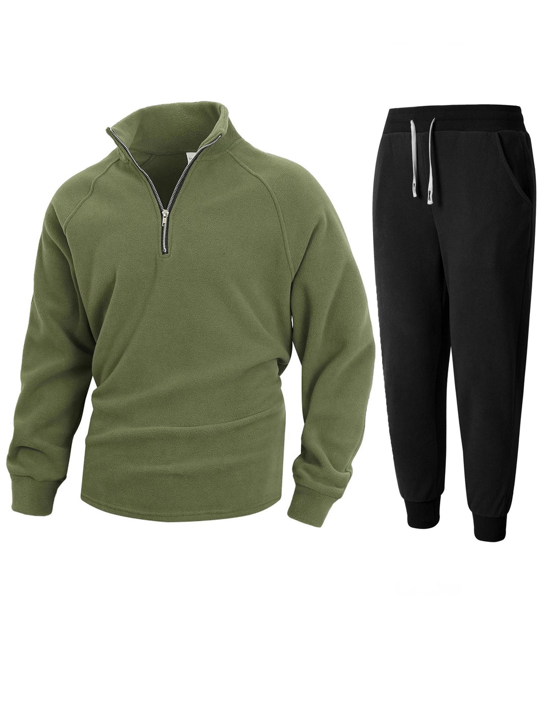 Herren Fleece-Relaxanzug mit halblangem Reißverschluss EB