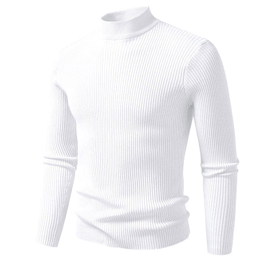Herren Hochwertiger Rollkragenpullover aus Rippenstrick EB