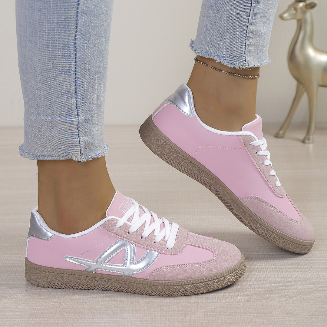 Damen Sportliche Sneakers mit glänzenden Akzenten und innovativer Sohle EB