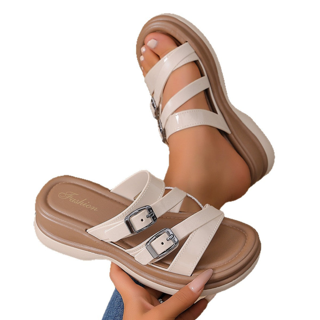 Damen Komfortable Sandalen mit verstellbaren Schnallen EB