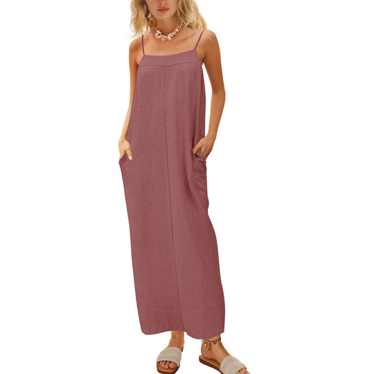 Damen Sommerkleid mit seitlichen Taschen EB
