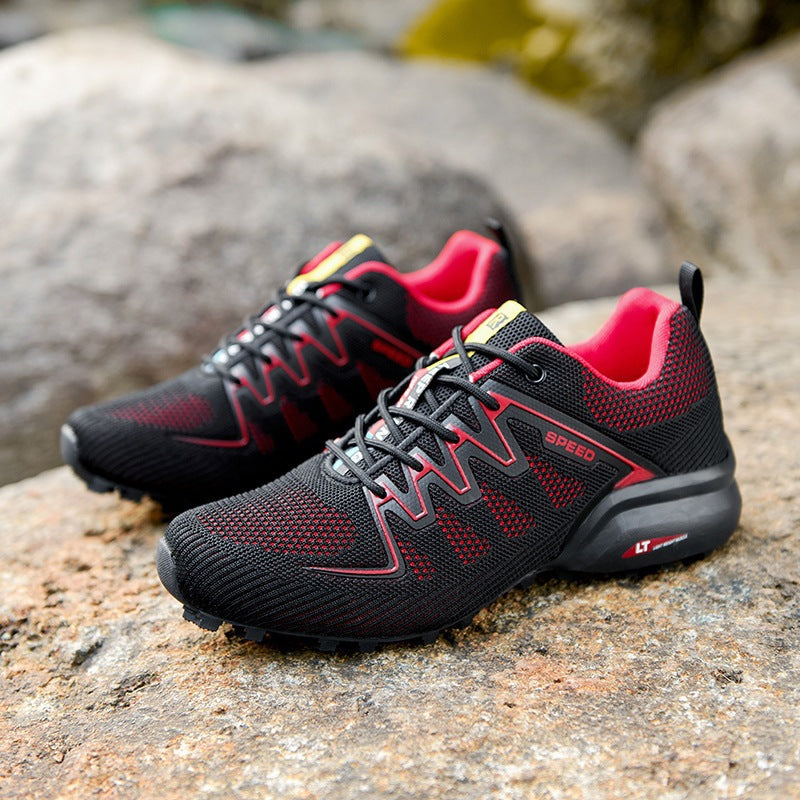 Damen Sportliche Trail-Laufschuhe mit rutschfester Profilsohle und atmungsaktivem Obermaterial EB