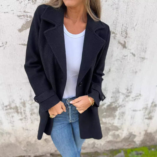 Damen Modische und vielseitige Doppelreiher-Jacke EB