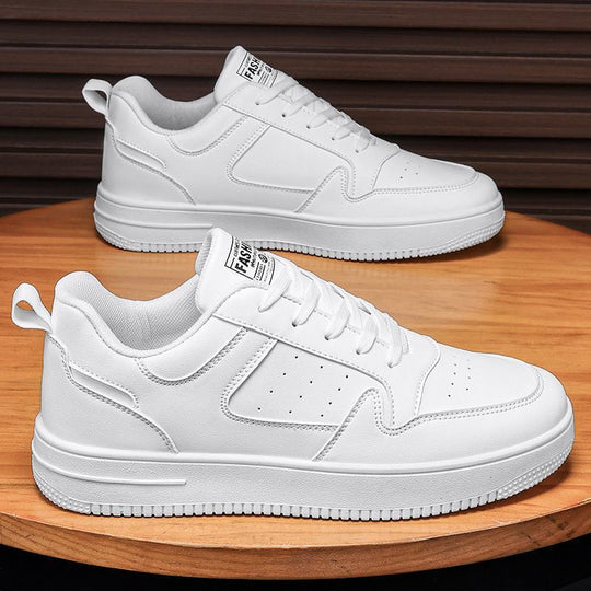 Damen Sportliche Leder Sneakers mit gepolsterter Innensohle EB