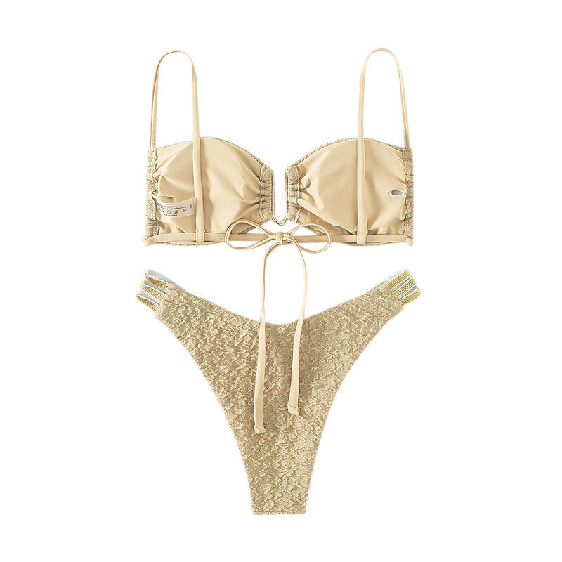 Damen Buste Top Bikini mit elegantem Rüschendesign EB