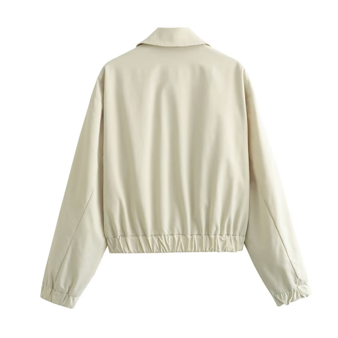 Damen modische Übergangsjacke mit hohem Kragen EB