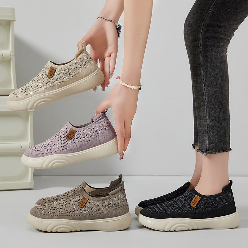 Damen Slip-On Freizeitschuhe mit flexiblem Obermaterial EB