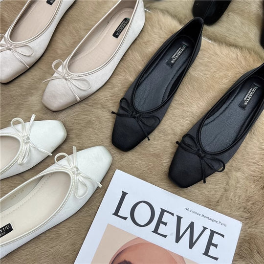Damen Ballerinas mit elegantem Schleifenakzent EB