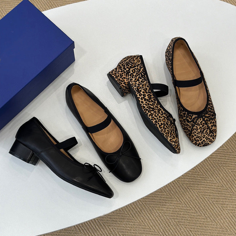 Damen Elegante Ballerinas mit Schleifen-Detail EB
