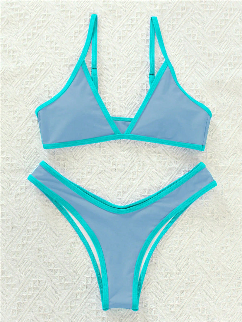 Damen Triangel-Bikini mit eleganter Naht und sportlichem Schnitt EB