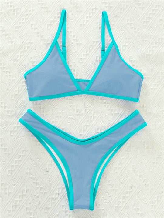 Damen Triangel-Bikini mit eleganter Naht und sportlichem Schnitt EB
