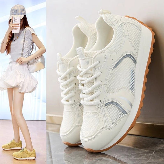 Damen Atmungsaktive Sport Sneaker mit flexiblem Mesh-Obermaterial und rutschfester Sohle EB