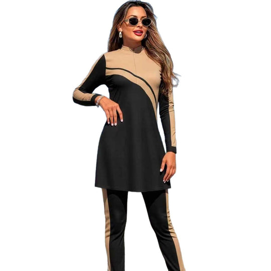 Damen Sport-Oberteil mit eleganter Leggings EB