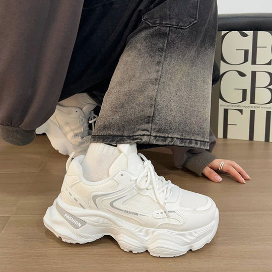 Damen Modische Chunky Sneakers mit dämpfendem Komfort und atmungsaktivem Obermaterial EB