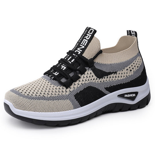 Damen Sportliche Sneakers mit atmungsaktivem Strickobermaterial EB