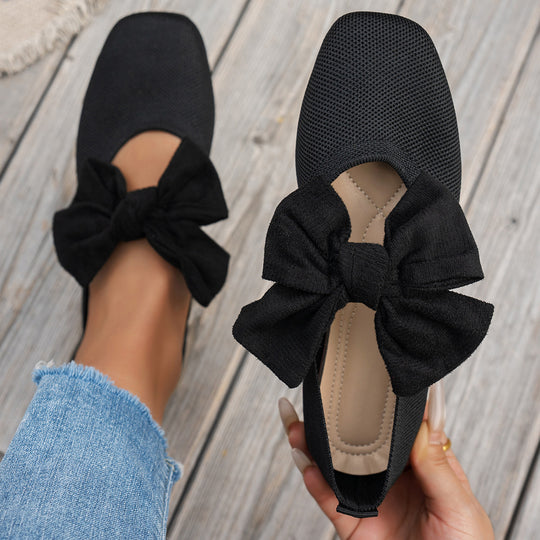 Damen Ballerinas mit großem Schleifen-Design und atmungsaktivem Obermaterial EB