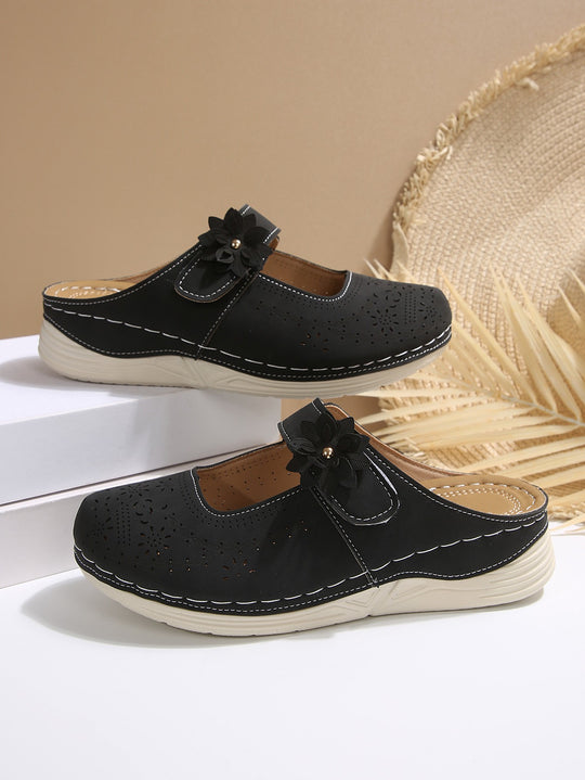 Damen atmungsaktive Clogs mit floralem Dekor EB
