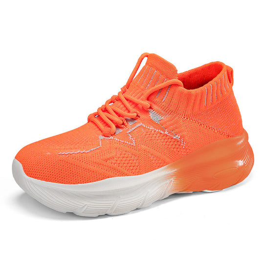 Damen Sportliche Stricksneaker mit elastischem Schaft und atmungsaktiver Sohle EB