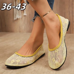 Damen Ballerinas aus zarter Spitze EB