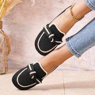 Damen Stilvolle und komfortable Ballerinas mit großem Schleifendetail EB