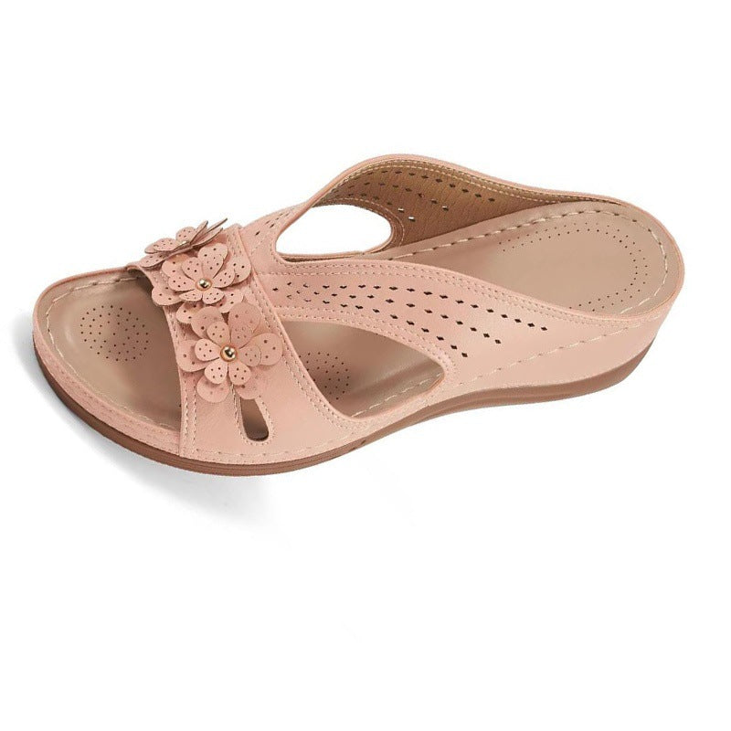 Damen Komfortable Sandalen mit floralem Design und atmungsaktivem Obermaterial EB