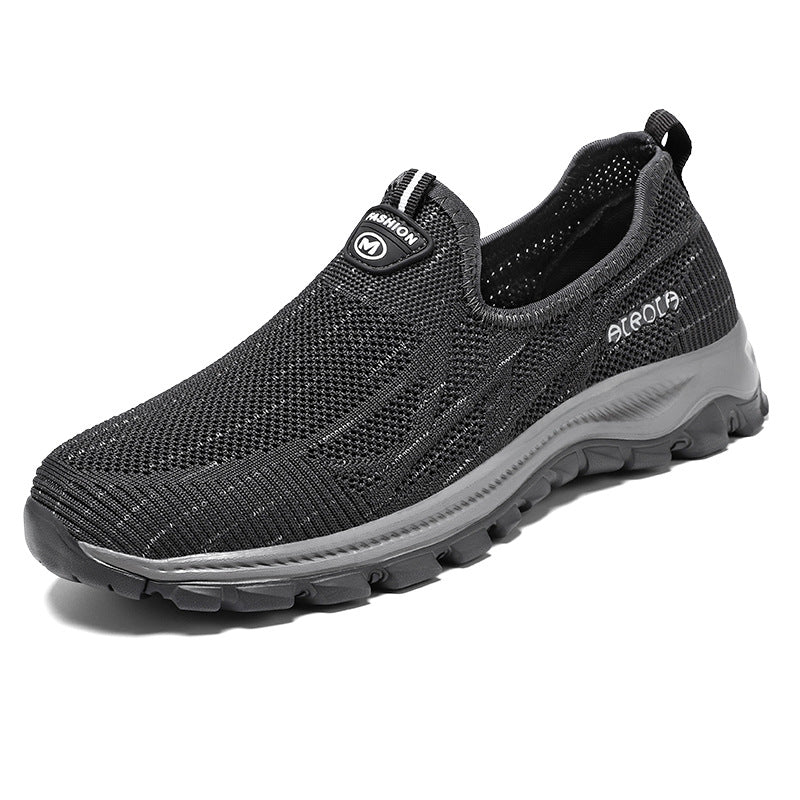 Damen Sportliche Slip-On Schnürschuhe mit atmungsaktiver Oberflächenstruktur und dämpfender Sohle EB