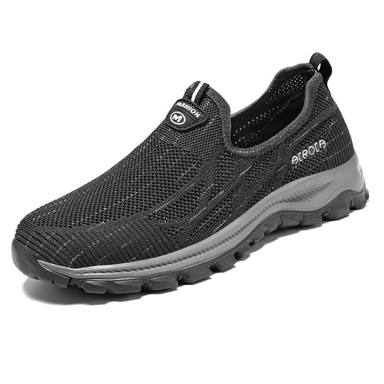 Damen Sportliche Slip-On Schnürschuhe mit atmungsaktiver Oberflächenstruktur und dämpfender Sohle EB