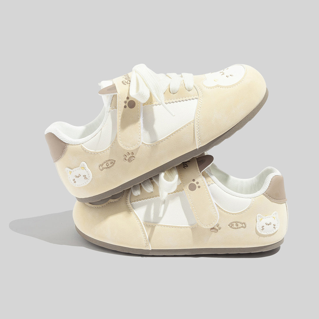 Damen Sneakers mit niedlichem Katzenmotiv und bequemer Dämpfung EB