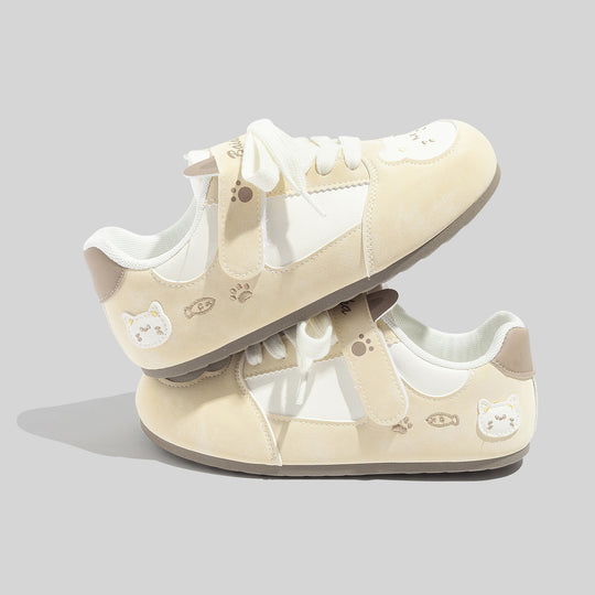 Damen Sneakers mit niedlichem Katzenmotiv und bequemer Dämpfung EB