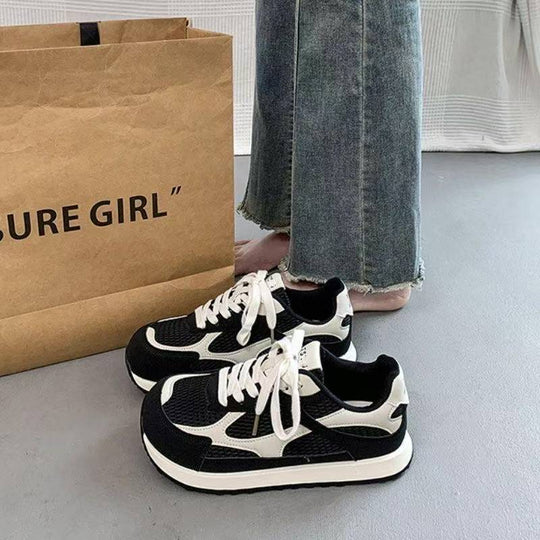 Damen Sportive Lifestyle Sneakers mit atmungsaktiver Mesh-Oberfläche und dämpfender Sohle EB