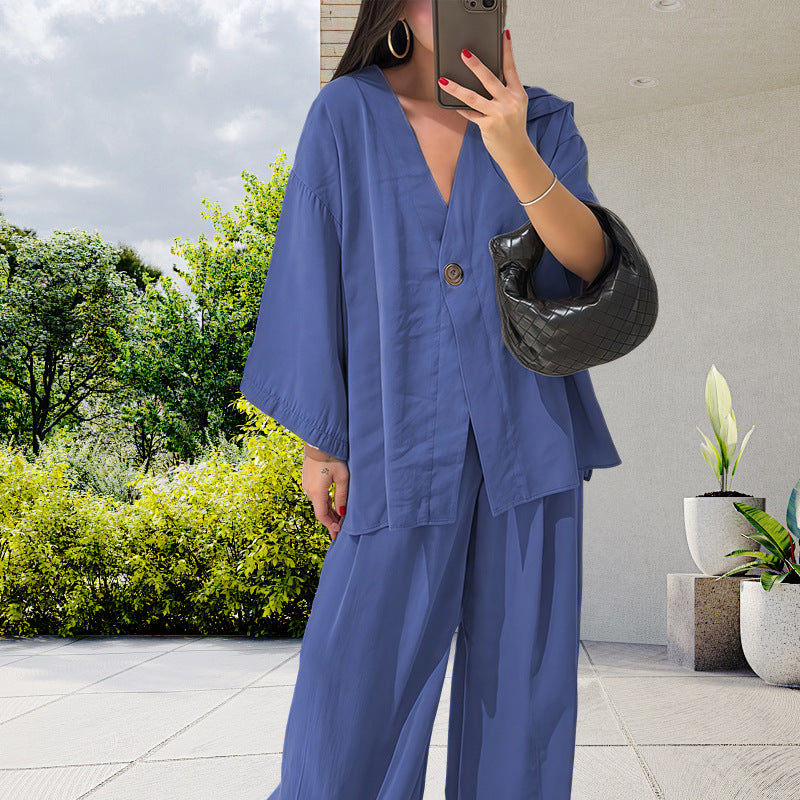 Damen Elegante Kimono-Jacke mit weiten Ärmeln und lockerer Passform EB