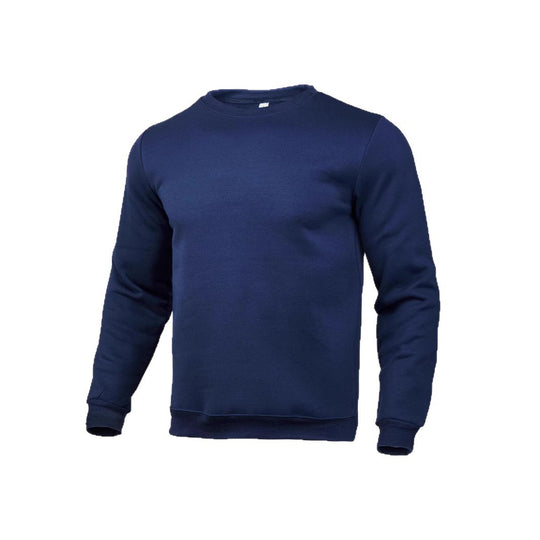Herren nan klassisches Rundhals-Sweatshirt mit weichem Fleece-Innenfutter, geripptem Saum und verstärkten Nähten EB