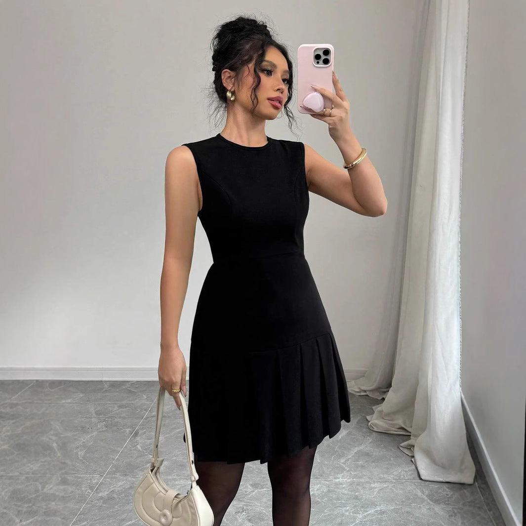 Damen Plissiertes Minikleid mit figurbetonter Silhouette EB